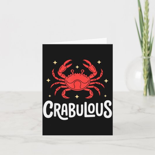 Carte Funny Crab Art For Men Women Kids Crabby Crabbing (Devant)