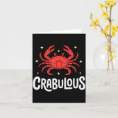 Carte Funny Crab Art For Men Women Kids Crabby Crabbing (Fleur jaune)