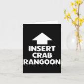 Carte Funny Crab Rangoon Apparel _ Hilarious Foodie  (Fleur jaune)