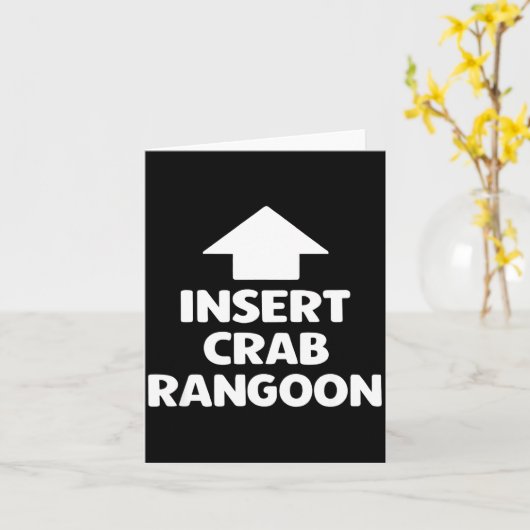 Carte Funny Crab Rangoon Apparel _ Hilarious Foodie (Fleur jaune)