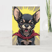 Carte Funny Crazy Chihuahua | Le monde devenu fou (Devant)