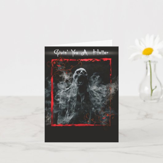 Carte Funny Creepy Halloween Greetings (Petite plante)