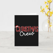 Carte Funny Crew Santa Hat Christmas Red Plaid Xmas Fami (Fleur jaune)