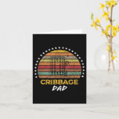 Carte Funny Cribbage Papa, Citation de jeu de société (Fleur jaune)