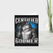 Carte Funny Cringe Sigma Wolf Certified Gooner (Devant)