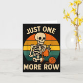 Carte Funny Crocheting More Crochet Just Skeleton Lover (Fleur jaune)