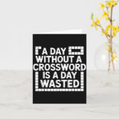 Carte Funny Crossword Puzzle Word Game Nerd  (Fleur jaune)