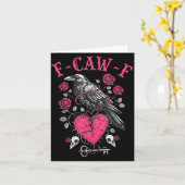 Carte Funny Crow F-caw-f Valentines Day Black Bird Fcawf (Fleur jaune)