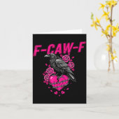 Carte Funny Crow F-caw-f Valentines Day Black Bird Fcawf (Fleur jaune)