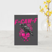 Carte Funny Crow F-caw-f Valentines Day Black Bird Fcawf (Fleur jaune)