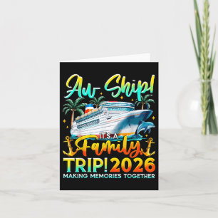 Carte Funny Cruise Ship Famille Voyage Vacation 2026 Reu