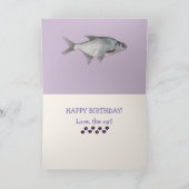 Carte Funny Custom "From the Cat" Anniversaire (Intérieur)