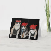 Carte Funny, customizable Biker Cats Birthday (Devant)
