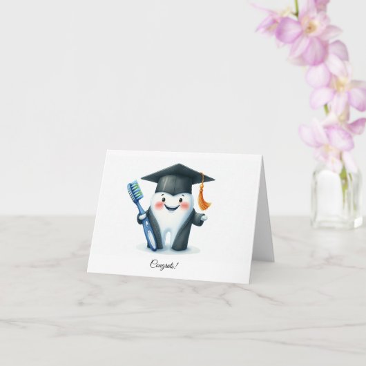 Carte Funny Cute Dental School / Dentist Graduation Card (Orchidée)