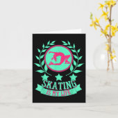 Carte Funny Cute Figure Skater For Ice Skating Srt Gift (Fleur jaune)