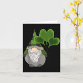 Carte Funny Cute Irish Gnome St Patricks Day Heart Ballo (Fleur jaune)