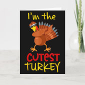 Carte Funny Cutest Turkey Matching Family Group Thanksgi (Devant)