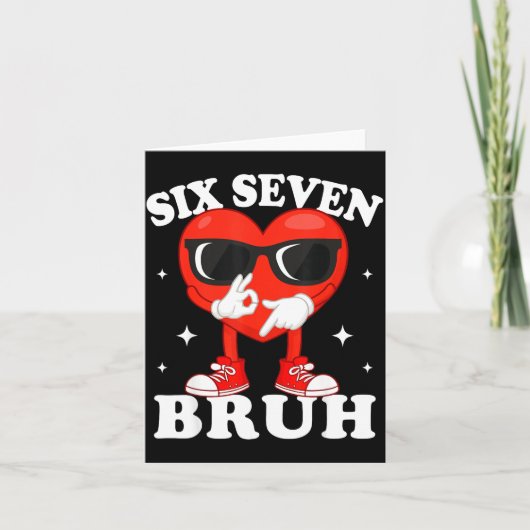 Carte Funny Dabbing Heart Bruh 67 Mème de la Saint-Valen (Devant)