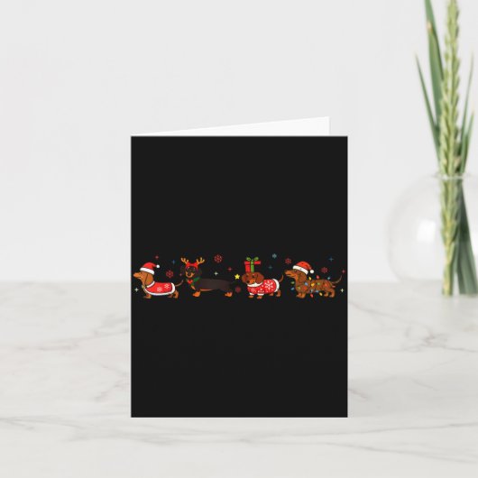 Carte Funny Dachshund Christmas Weenie Dog Lover Cute Me (Devant)