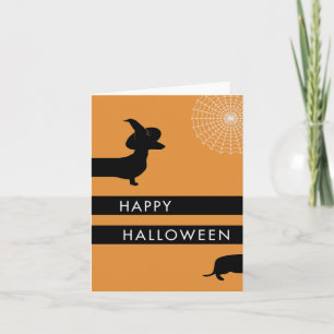 Carte Funny Dachshund Halloween