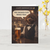 Carte Funny Dad Birthday Card Dog Pub Joke Cockapoo (Fleur jaune)