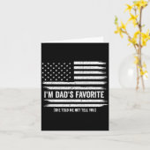 Carte Funny Dads Favorite Child Son Daughter I'm Dad's F (Fleur jaune)