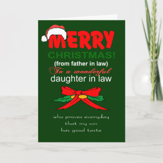 Carte funny Daughter in law Merry Christmas