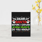 Carte Funny Dear Santa I Can Explain Christmas For Kids (Fleur jaune)