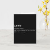 Carte Funny Definition Quote For The Name Caleb _  (Fleur jaune)