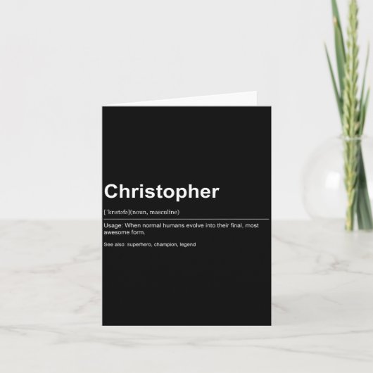 Carte Funny Definition Quote For The Name Christopher _ (Devant)