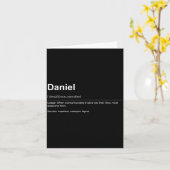 Carte Funny Definition Quote For The Name Daniel _ (Fleur jaune)