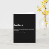 Carte Funny Definition Quote For The Name Joshua _ (Fleur jaune)
