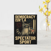 Carte Funny Democracy Isn't A Spectator Srt (Fleur jaune)