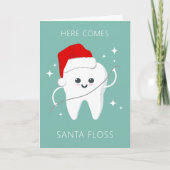 Carte Funny Dentist Dental Clinique Noël (Devant)