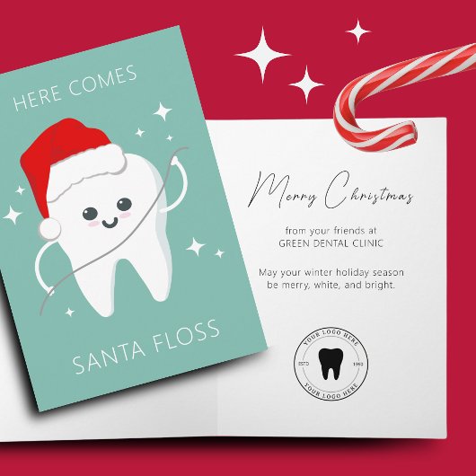 Carte Funny Dentist Dental Clinique Noël
