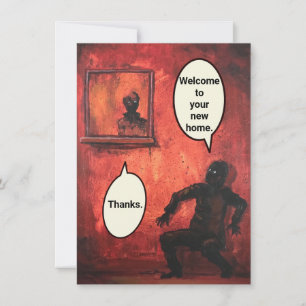 Carte FUNNY DÉPLAISANT NEW HOME par Jetpackcorps