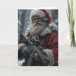 Carte Funny Deuxième amendement Père Noël<br><div class="desc">Ce design original et amusant du Second Amendement de Santa Claus fait un cadeau amusant pour votre chasseur préféré,  passionné d'armes ou patriote.</div>