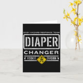 Carte Funny Diaper Changer Duty - Expecting Baby New Dad (Fleur jaune)
