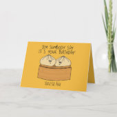 Carte Funny Dim Sum Foody Anniversaire Alimentation Pun (Devant)