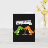 Carte Funny Dinosaur Dude Did You Eat The Last Unicorn T (Fleur jaune)