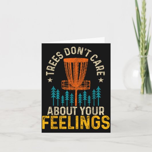 Carte Funny Disc Golf Apparel Co. Disc Golf Trees Don't (Devant)