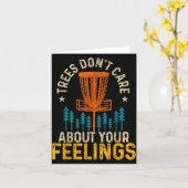 Carte Funny Disc Golf Apparel Co. Disc Golf Trees Don't (Fleur jaune)