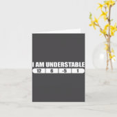 Carte Funny Disc Golf Quote Design, I Am Understable Fri (Fleur jaune)