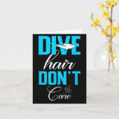 Carte Funny Diving Design Of Dive Hair Don't Care For Fu (Fleur jaune)