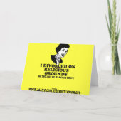 Carte Funny divorce (Dos)
