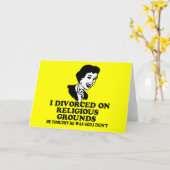 Carte Funny divorce (Fleur jaune)