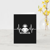 Carte Funny Dj Art Men Women Music Producer Disc Jockey (Fleur jaune)