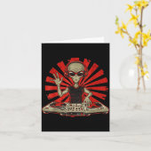 Carte Funny Dj Graphic Tee Music Lover Alien Dj Music Mi (Fleur jaune)