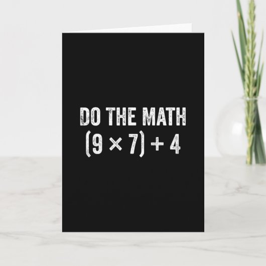 Carte Funny Do The Math 67 Meme  (Devant)