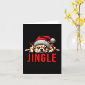 Carte Funny Dog Christmas Chihuahua Premium Tri-blend (Fleur jaune)